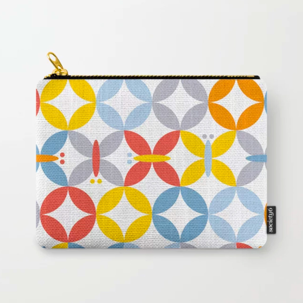 Carry-all pouch with butterflies